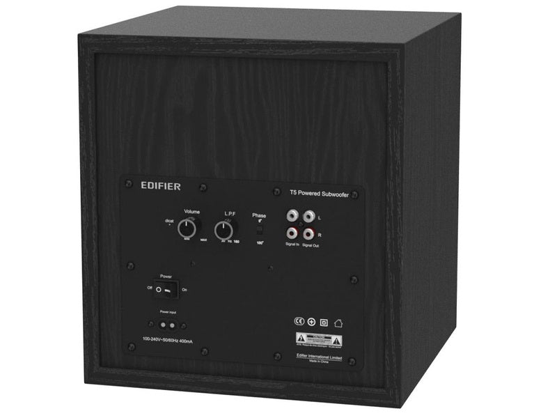 Edifier T5 Powered Active 8" 70W RCA Subwoofer - Black
