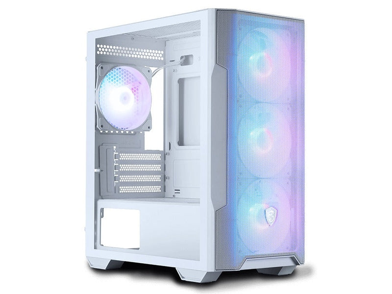 MSI MAG FORGE M100R WHITE, Micro ATX Case, 1x USB 3.2, 2x USB 2.0, 1x Audio, 1x Mic, 4x PCI-E, 2x 2.5', 2x 3.5', Micro ATX / Mini ITX
