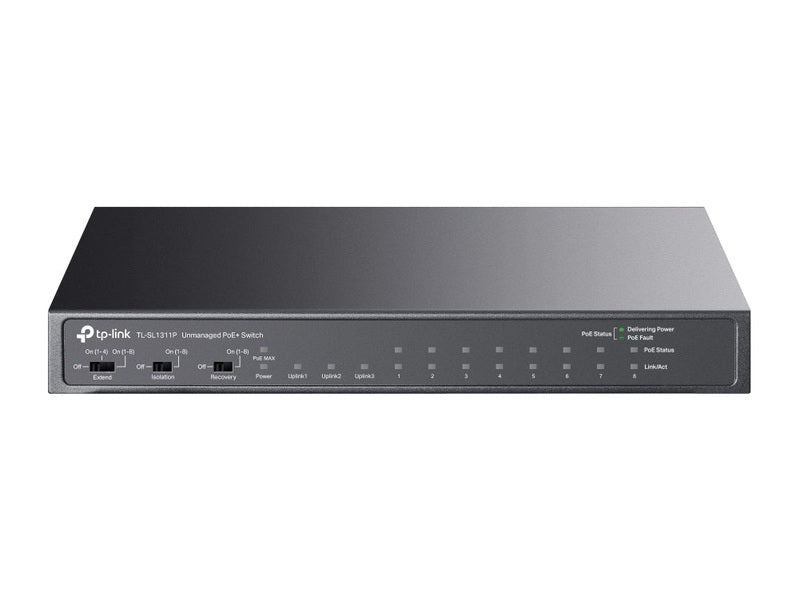 TP-Link TL-SL1311P 8-Port Unmanaged Gigabit Switch PoE+ 8 65W SFP 1