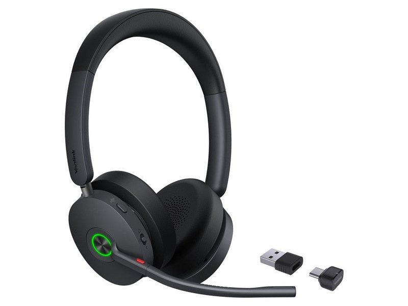 Yealink BH74-MS-C/A Bluetooth Stereo MS-Certified Wireless Headset with Stand and USB C/A Dongle