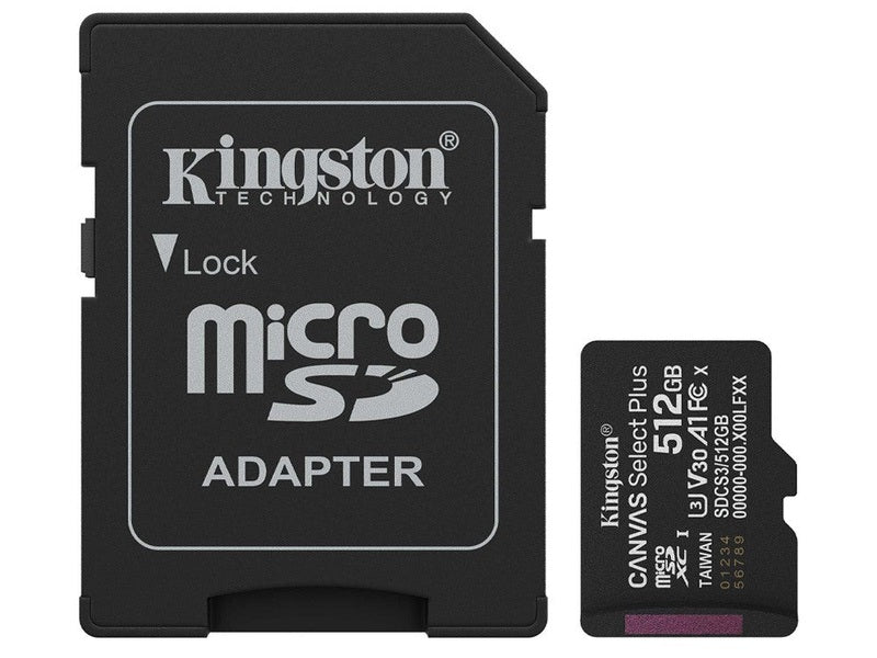 Kingston Canvas Select Plus 512GB microSD Memory Card