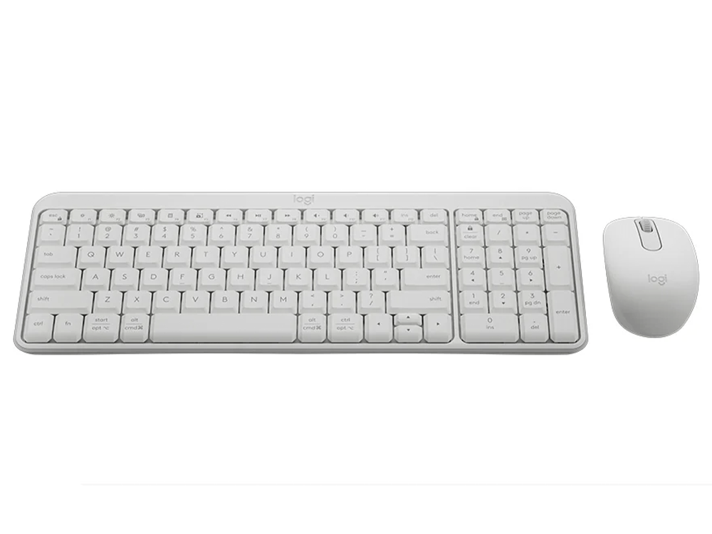 Logitech MK250 Compact Wireless Keyboard & Mouse Combo - White