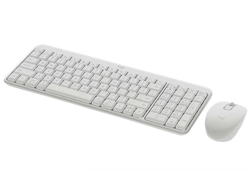 Logitech MK250 Compact Wireless Keyboard & Mouse Combo - White