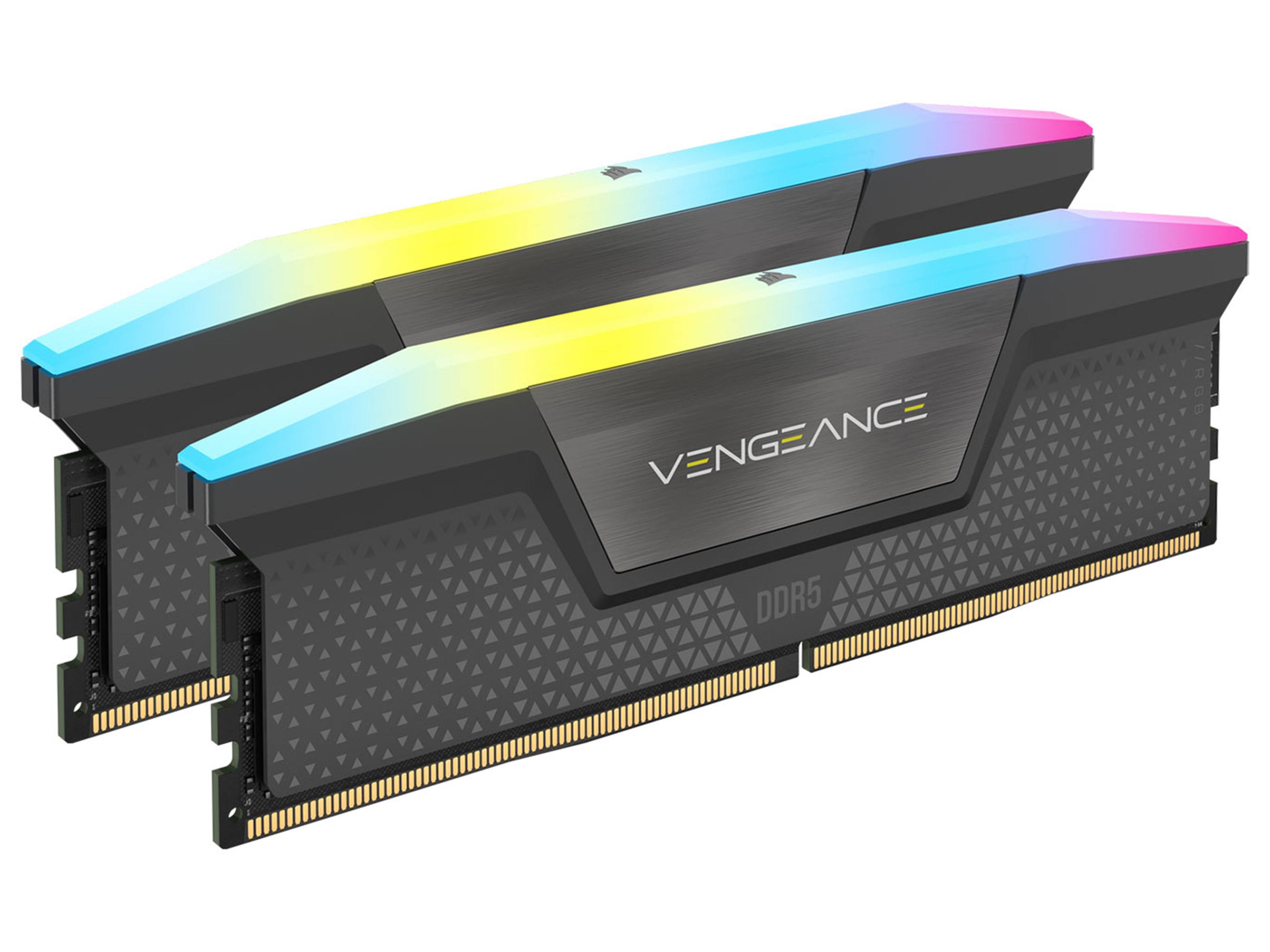 Corsair Vengeance RGB 32GB 2x16GB DDR5 DRAM 6000MT/s CL38 Memory Kit CMH32GX5M2B6000Z38