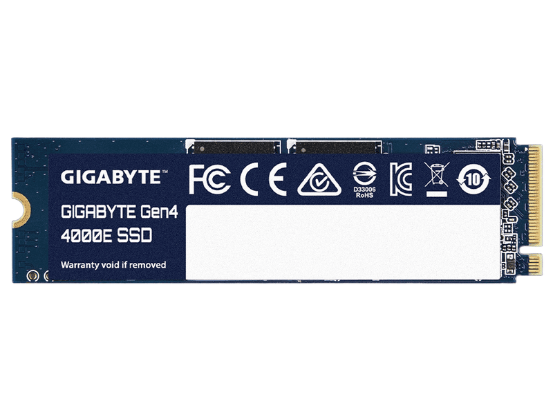 Gigabyte Gen4 4000E 500GB NVMe PCIe 4.0 M.2 2280 SSD, 3600MB/s Read, 3000MB/s Write
