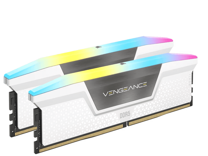 Corsair Vengeance RGB 16GB 2 x 8GB DDR5 5200MHz CL40 INTEL XMP & AMD EXPO Desktop Memory - CMH16GX5M2B5200Z40W