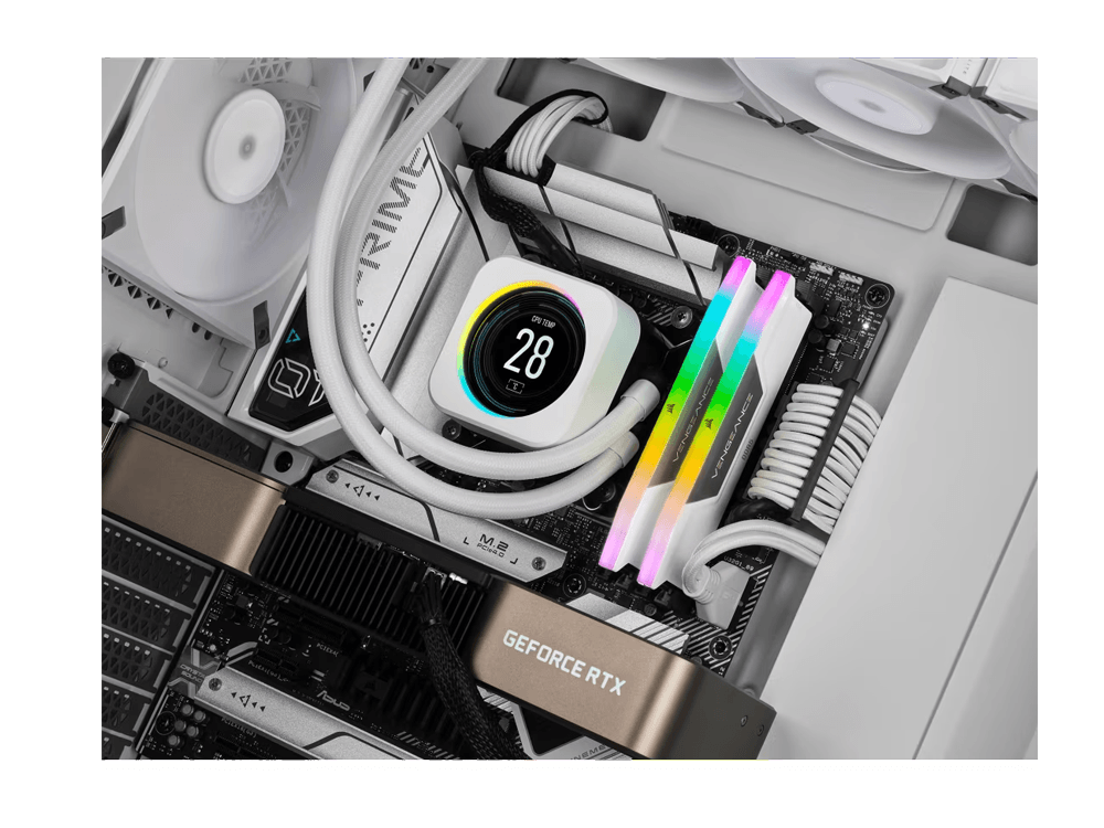 Corsair Vengeance RGB 16GB 2 x 8GB DDR5 5200MHz CL40 INTEL XMP & AMD EXPO Desktop Memory - CMH16GX5M2B5200Z40W