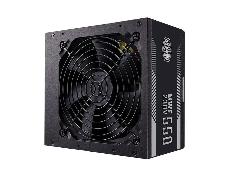 Cooler Master MWE 550W 80+ White, ATX, 120mm Fan, Black Flat Cable, 3-Year Warranty