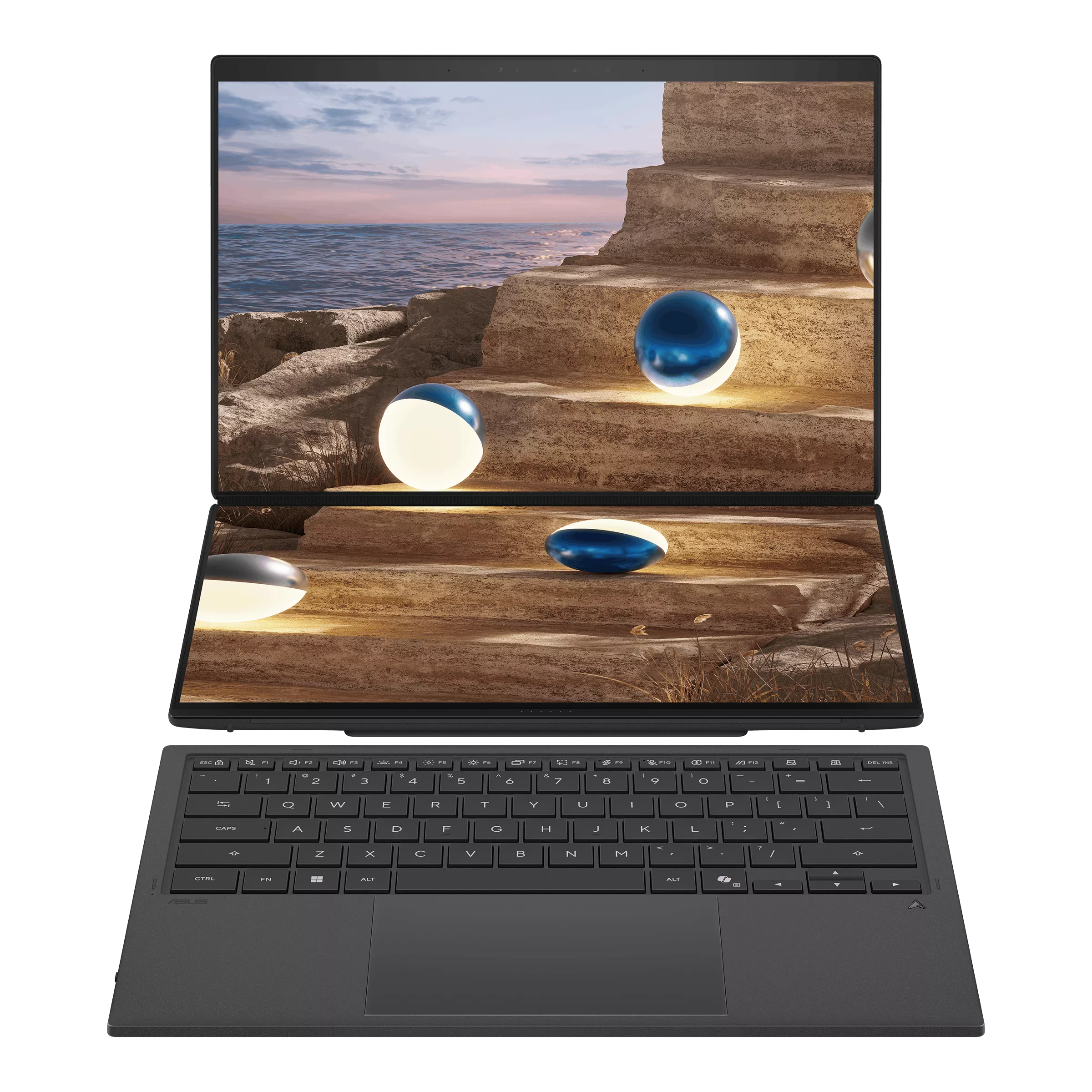 ASUS Zenbook DUO (UX8407AA-SN999W) Ultra 7-358H 32GB 1TB SSD, Dual 14" 3K 144Hz OLED Laptop