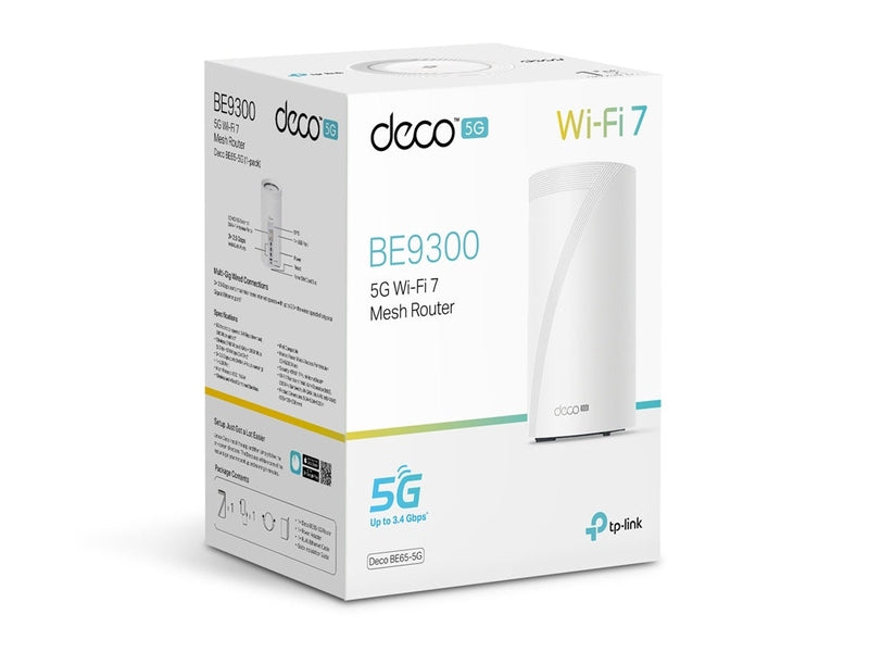 TP-Link Deco BE65 5G BE9300 Tri-Band Whole Home Mesh WiFi 7 System 1-pack