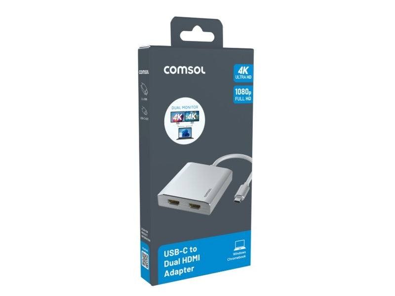 Comsol USB-C To Dual 4K HDMI Adapter - CMHD02P