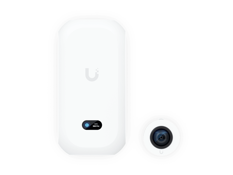 Ubiquiti UVC-AI-THETA Camera 8MP Wide Angle Lens 97.5˚ H , 12MP Fisheye 360˚ Lens, Colour LCM Display For Device Status Monitoring
