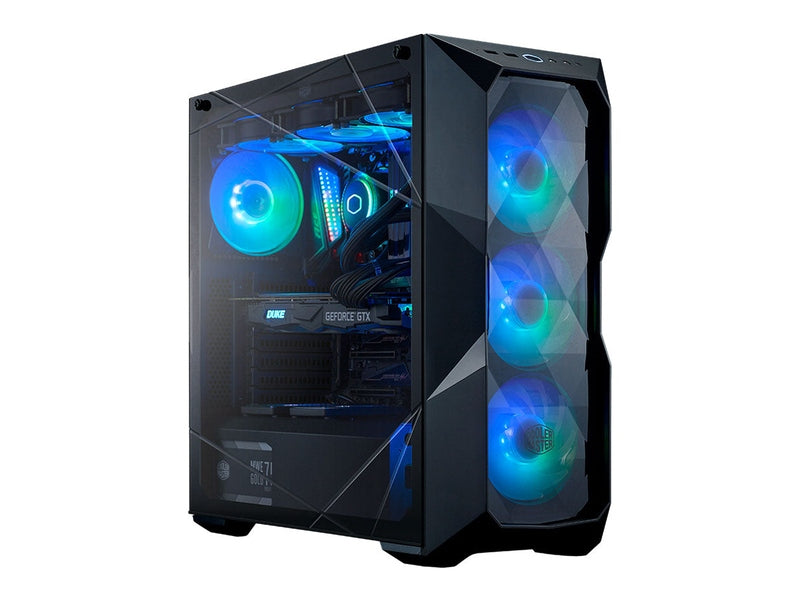 Cooler Master MasterBox TD500 Crystal ARGB, Crystal Clear Front Panel, Crystalline Tempered Glass Design, ATX