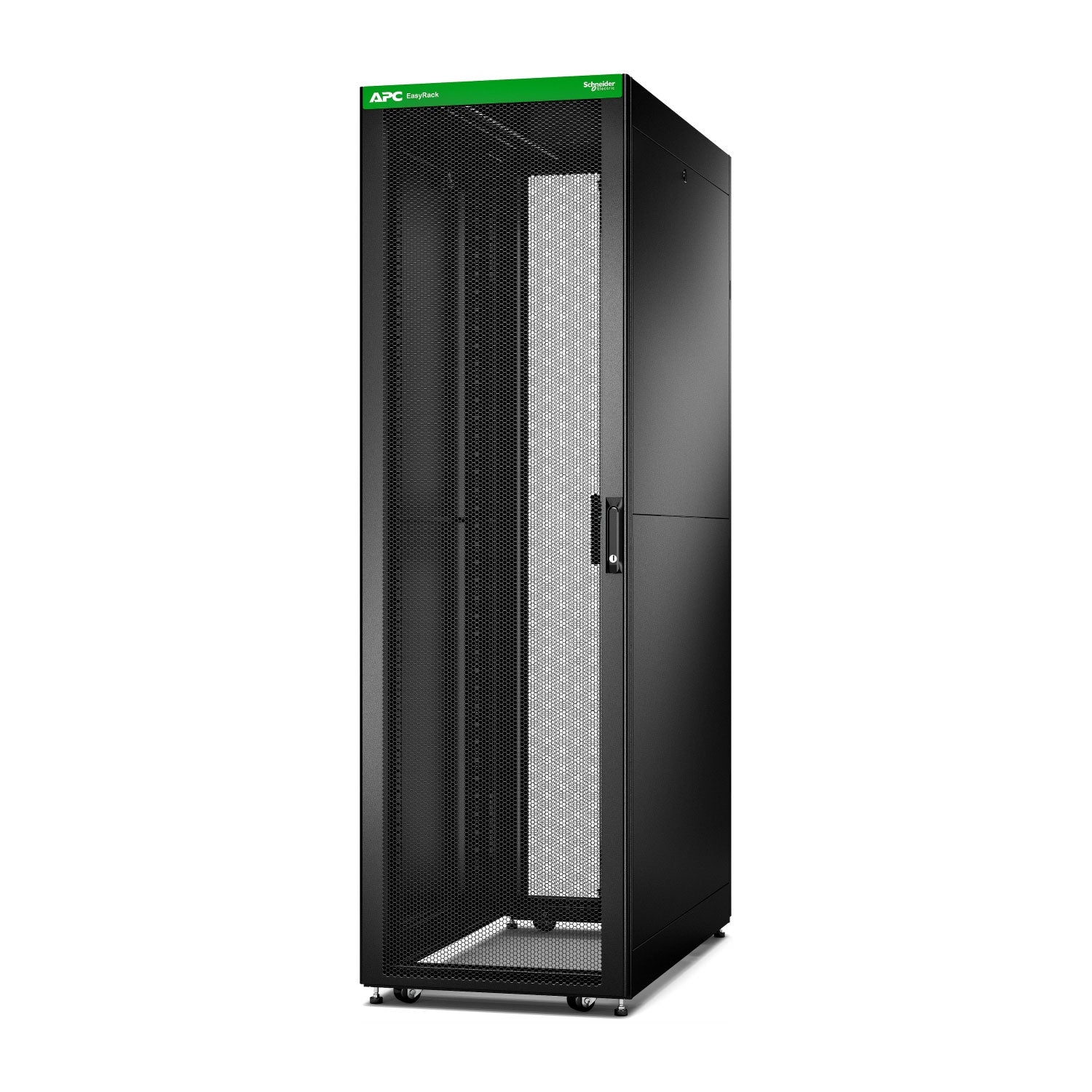 APC Easy Rack ER6222, 42U, Black, With Roof, Castors, Feet, 4 Brackets, and Side Panels, No Bottom, 1991H x 600W x 1200D mm
