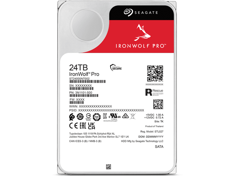 Seagate IronWolf Pro 24TB 3.5" SATA 7200RPM NAS Hard Drive