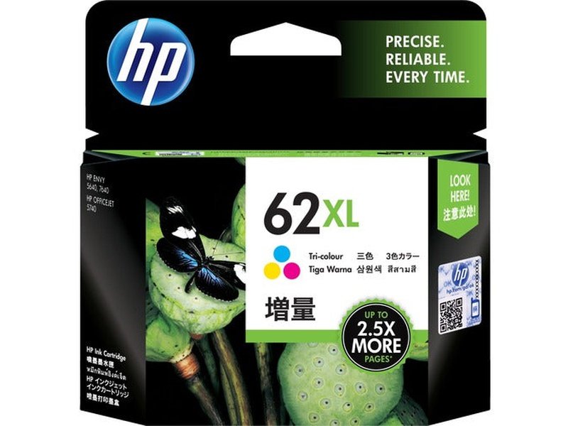 HP 62XL Original Inkjet Ink Cartridge - Tri-colour Pack - 415 Pages
