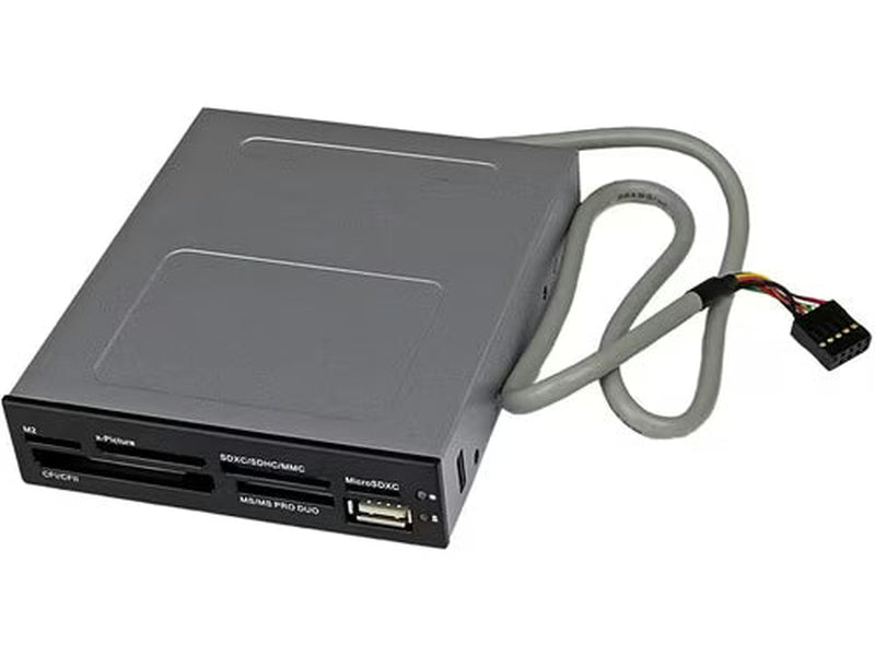 StarTech 3.5in Front Bay 22-in-1 USB 2.0 Internal Multi Media Memory Card Reader - Black