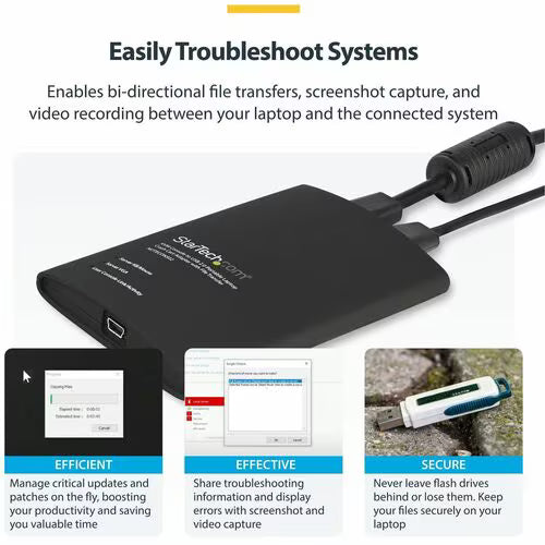StarTech USB Crash Cart Adapter with File Transfer & Video Capture