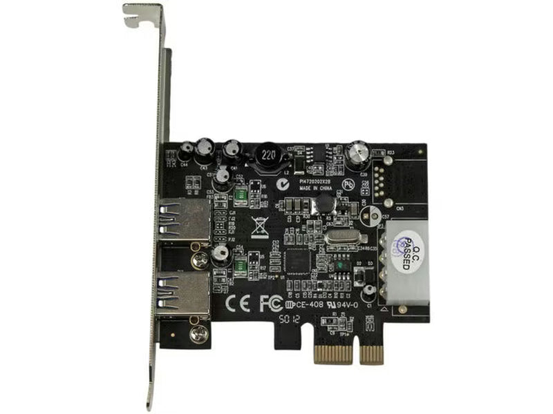 StarTech 2 Port PCI Express PCIe SuperSpeed USB 3.0 Card Adapter with UASP - LP4 Power