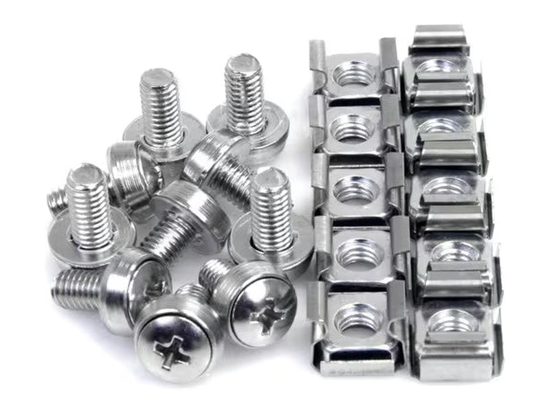 StarTech 50 Pkg M6 Mounting Screws and Cage Nuts for Server Rack Cabinet