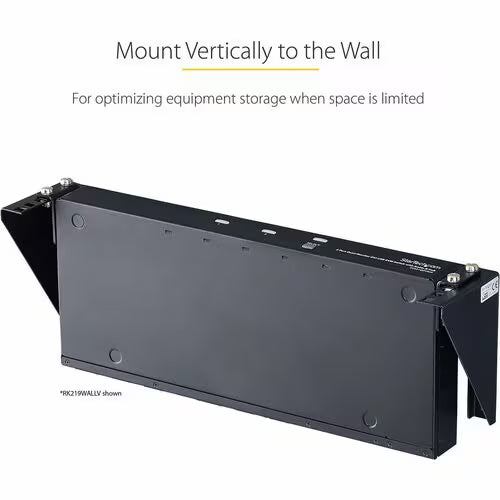 StarTech 3U 19in Steel Vertical Wall Mount Equipment Rack Bracket