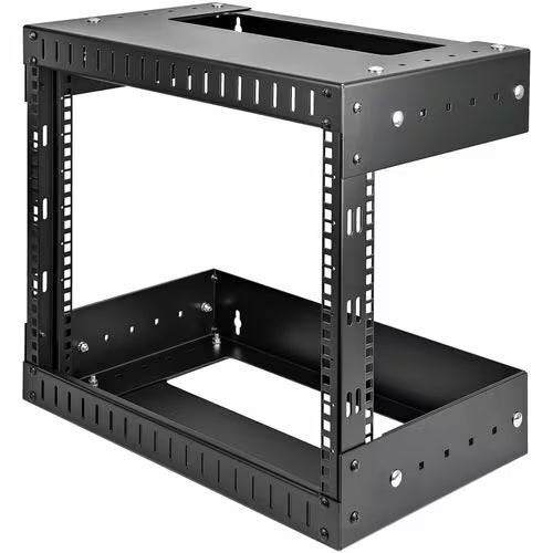 StarTech 2-Post 8U Heavy-Duty Wall Mount Network Rack, 19" Open Frame Server Rack with Adjustable Depth, Wall Mount Data Rack for IT / AV / Patch Panel / Computer Equipment - Cage Nuts and Screws Included