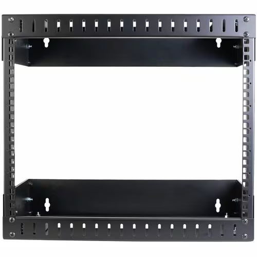 StarTech 2-Post 8U Heavy-Duty Wall Mount Network Rack, 19" Open Frame Server Rack with Adjustable Depth, Wall Mount Data Rack for IT / AV / Patch Panel / Computer Equipment - Cage Nuts and Screws Included