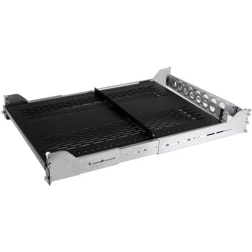 StarTech 2U Vented Sliding Rack Shelf w/ Cable Management Arm & 27.7 to 31.6in Adjustable Mounting Depth - 110lbs / 50kg - 24in Deep