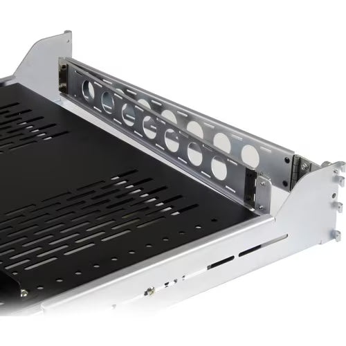 StarTech 2U Vented Sliding Rack Shelf w/ Cable Management Arm & 27.7 to 31.6in Adjustable Mounting Depth - 110lbs / 50kg - 24in Deep