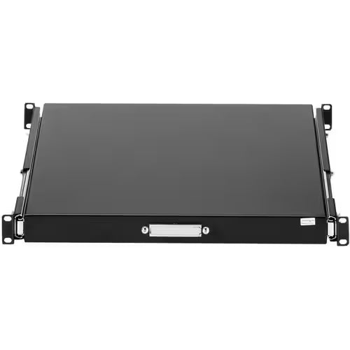 StarTech 1U Sliding Server Rack Mount Keyboard Shelf Tray, 55lbs (25Kg), 22in (55cm) Deep Steel Pull Out Drawer for 19" Equipment Rack