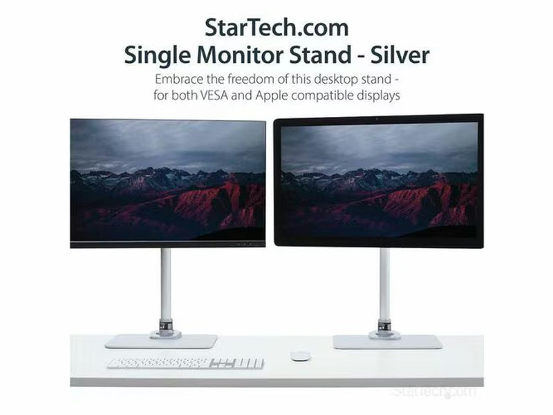 StarTech Adjustable Desktop Monitor Stand with Cable Hook for up to 34" 30.9lb/14kg VESA Mount Monitors