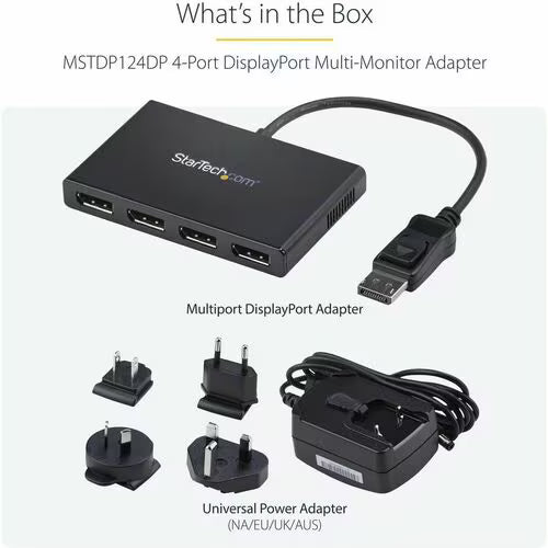 StarTech Multi Stream Transport Hub – DisplayPort™ to quad head DisplayPort MST hub