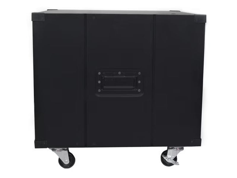 StarTech 4-Post 9U Mobile Open Frame Server Rack, 19" Network Rolling Rack for Narrow Spaces, Small Data Rack with Casters