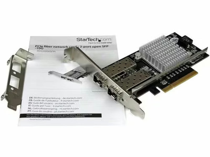 StarTech 2-Port 10G Fiber Network Card with Open SFP+ - PCIe, Intel Chip