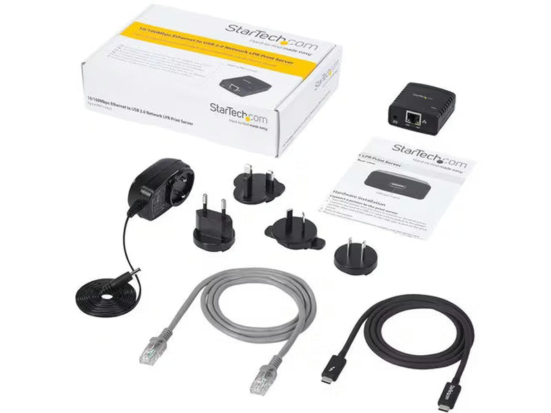 StarTech 10/100Mbps Ethernet to USB 2.0 Network LPR Print Server