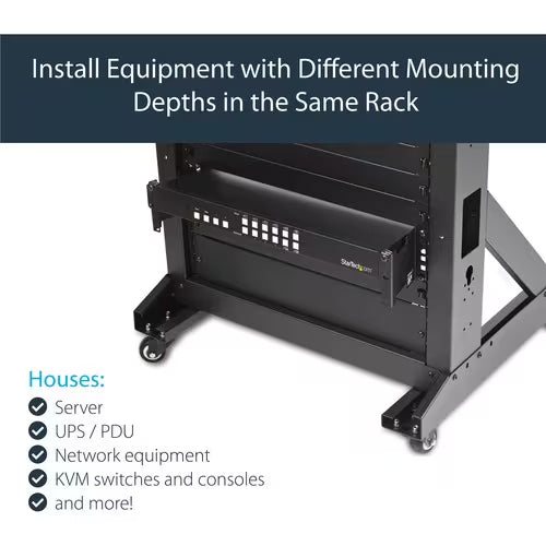 StarTech 2U Server Rack Depth Extender Adapter Kit - Recess or Extend 4"