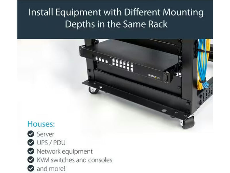StarTech Rail Depth Adapter Kit for Server Racks - 4 in. 10 cm Rack Extender