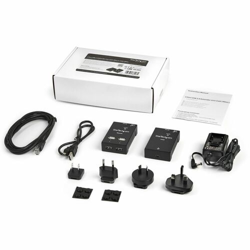 StarTech 4-Port USB 2.0-Over-Cat5-or-Cat6 Extender - 165ft 50m