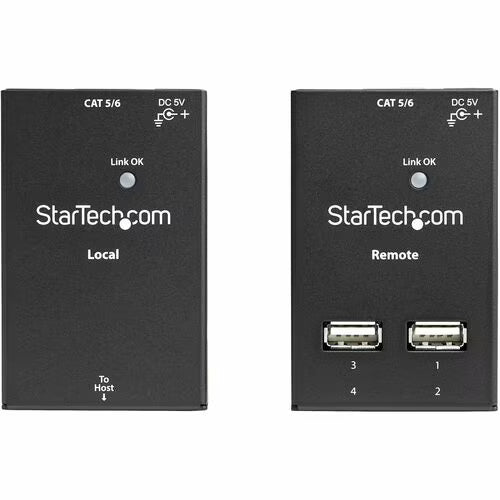 StarTech 4-Port USB 2.0-Over-Cat5-or-Cat6 Extender - 165ft 50m