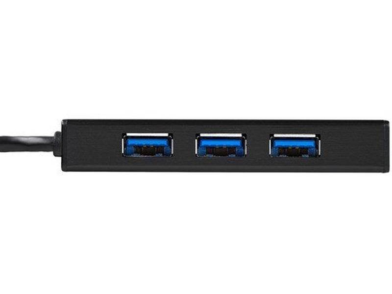 StarTech 3 Port Portable USB 3.0 Hub with Gigabit Ethernet Adapter NIC - 5Gbps