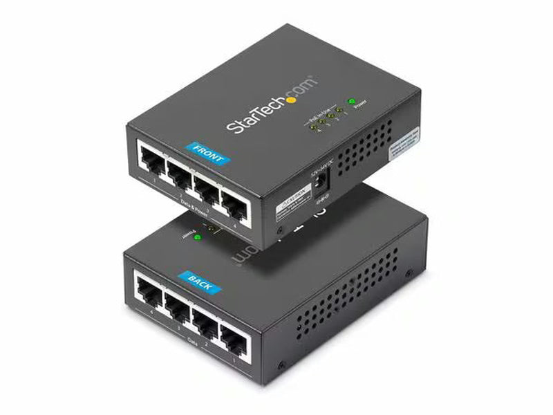 Starech PoE Injector - 52 V DC, 2.31 A Output - 4 Input Port s & 4 Output Port s