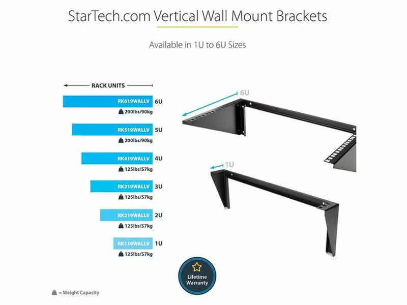 StarTech 6U 19-Inch Steel Vertical Rack and Wallmountable Server Rack