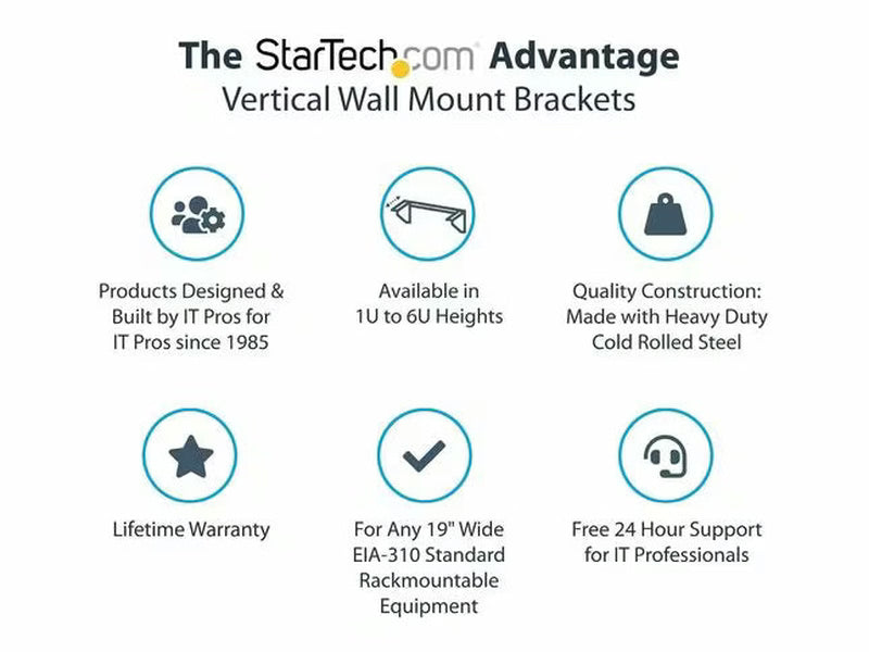 StarTech 6U 19-Inch Steel Vertical Rack and Wallmountable Server Rack