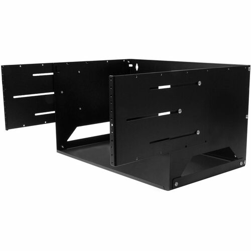 StarTech 2-Post 4U Open Frame Wall Mount Network Rack with Built-in Shelf and Adjustable Depth, Computer Rack for IT Equipment