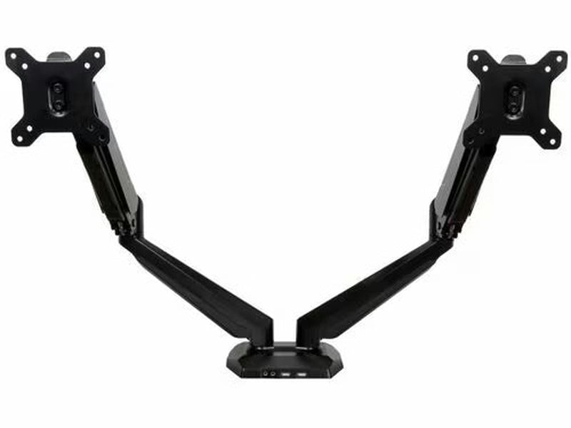 Dual Monitor Mount with Built-In 2-Port USB Pass-Through, up to 32" 17.6lb/8kg