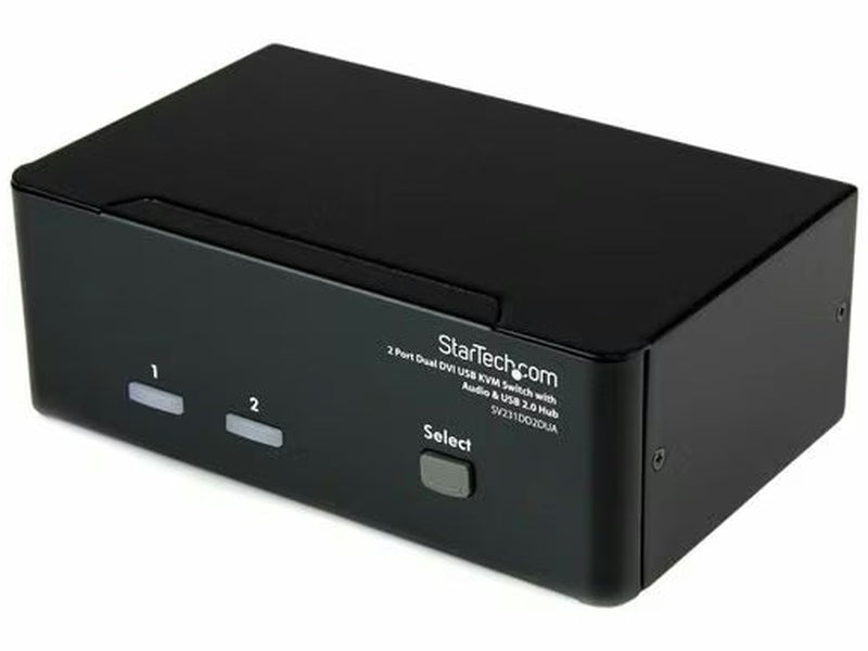 StarTech 2 Port Dual DVI USB KVM Switch with Audio & USB 2.0 Hub