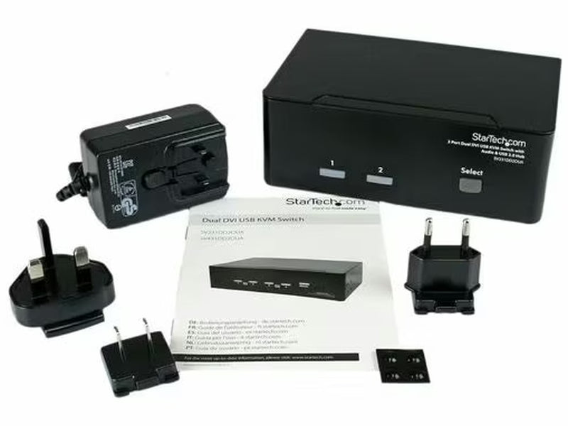 StarTech 2 Port Dual DVI USB KVM Switch with Audio & USB 2.0 Hub