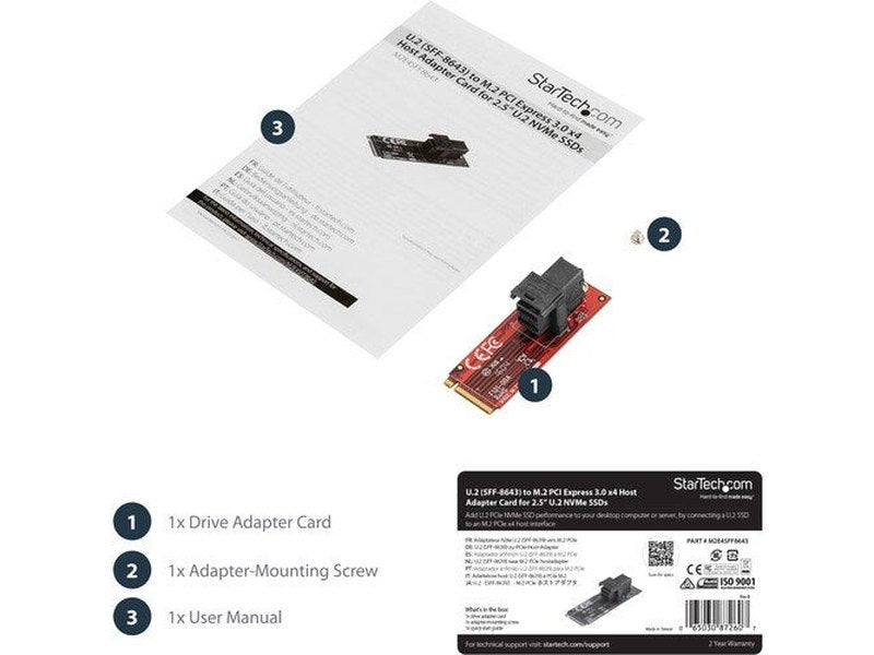 StarTech M.2 to U.2 Adapter
