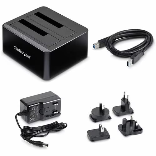StarTech Dual-Bay SATA HDD Docking Station for 2 x2.5/3.5" SATA SSDs/HDDs - USB 3.0