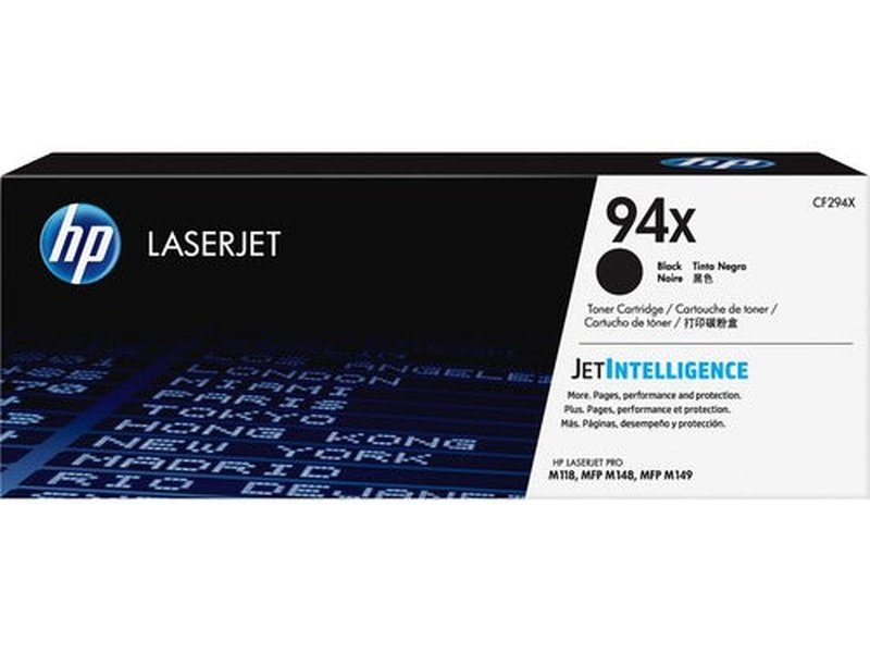 HP 94X Original Laser Toner Cartridge - Black - 1 Box - 2800 Pages